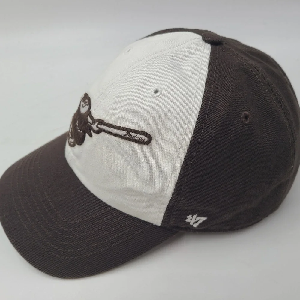 San Diego Padres Hat Fitted M 47 Brand Franchise Brown White MLB Swinging Friar